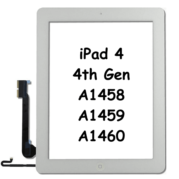 Touch Screen / Digitizer Glass with Controller Button + Home Key Button PCB Membrane Flex Cable & Adhesive For iPad 4 4th Gen A1458 A1459 A1460 (White) - Best Cell Phone Parts Distributor in Canada, Parts Source Touch Screen / Digitizer Glass with Controller Button + Home Key Button PCB Membrane Flex Cable & Adhesive For iPad 4 4th Gen A1458 A1459 A1460 (White) - Best Cell Phone Parts Distributor in Canada, Parts Source